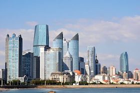 青岛市全景图片