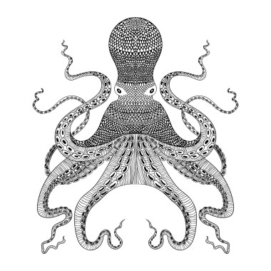 程式化的 Zentangle 黑色章