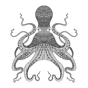 程式化的 Zentangle 黑色章