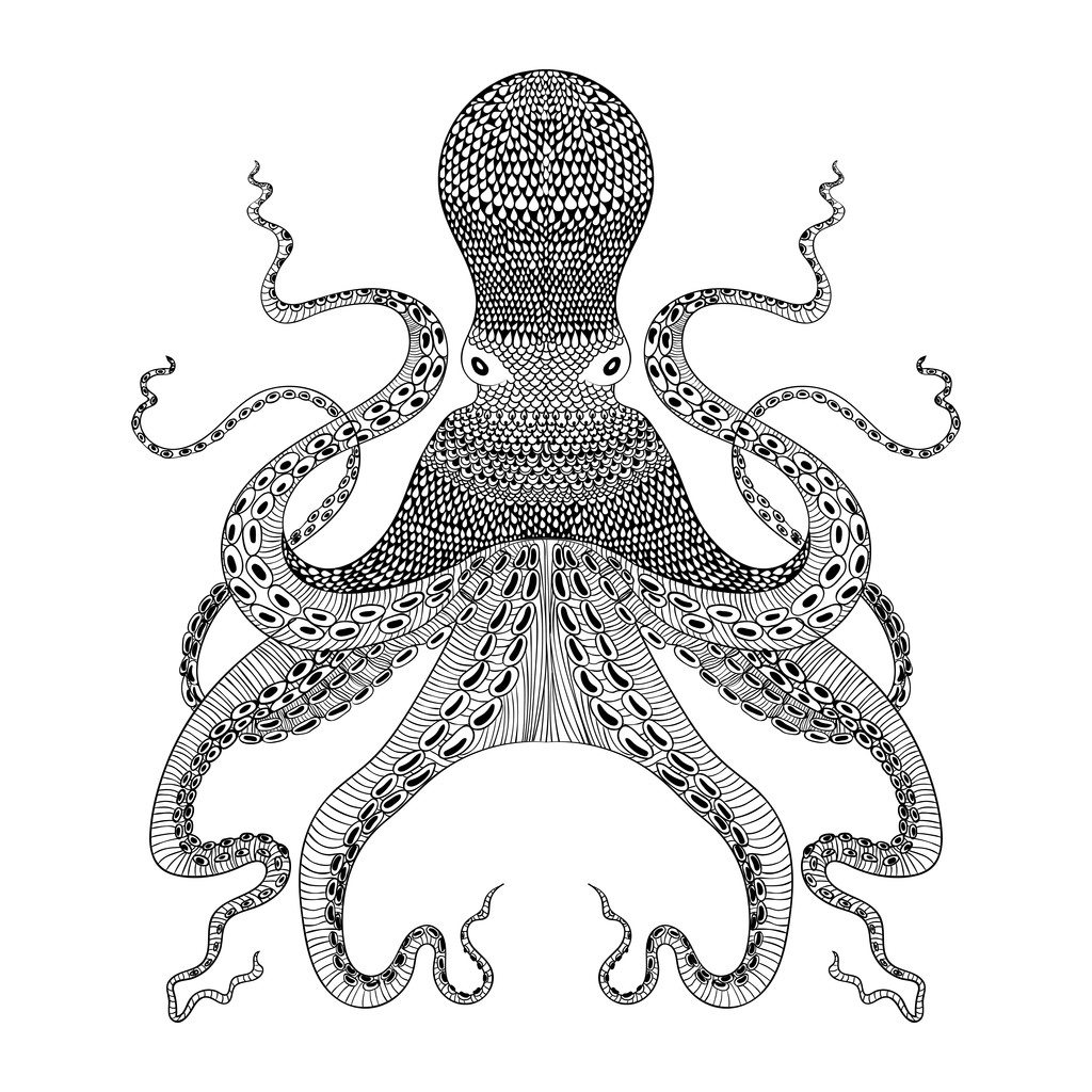 程式化的 Zentangle 黑色章