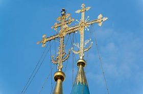 Sergiyev 夫在莫斯科附近伟大的圣三一修道院。俄罗斯金环