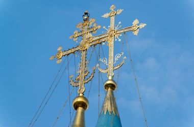 Sergiyev 夫在莫斯科附近伟大的圣三一修道院。俄罗斯金环