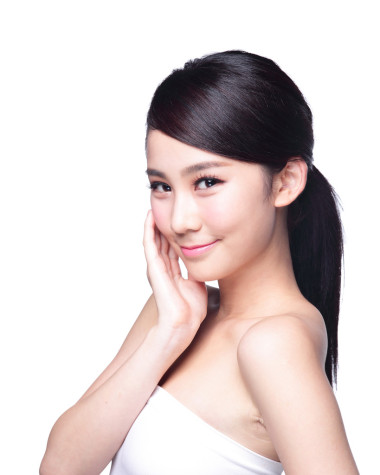 美麗的女人笑著圖片