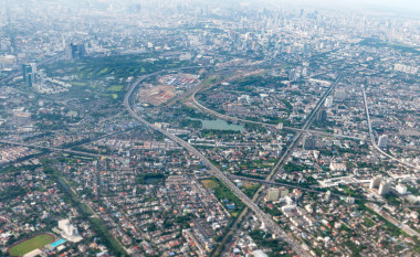 城市的鳥瞰圖圖片