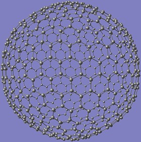 巨大的富勒烯分子 C720 孤立灰色