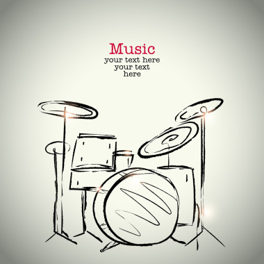 用墨水 grunge 绘图鼓