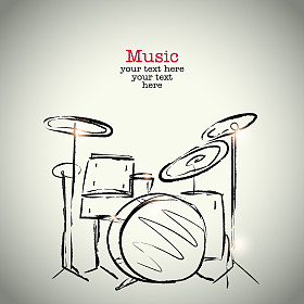 用墨水 grunge 绘图鼓