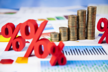 從硬幣用百分號金融圖