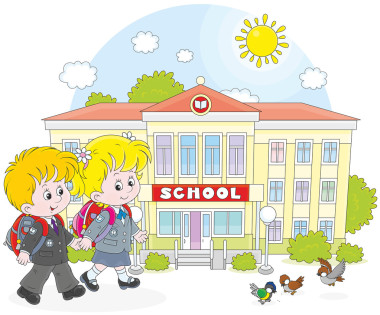 去上学的学童