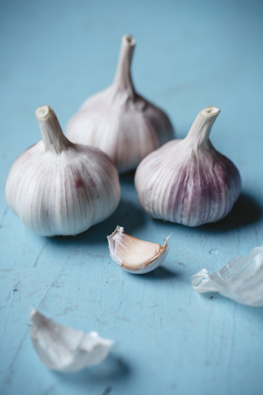 芳香的大蒜鱗莖