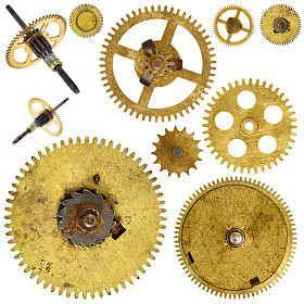 在白色背景上的齿轮齿轮