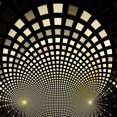 抽象形金方形像素馬賽克圖