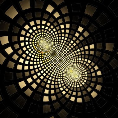 抽象形金方形像素马赛克图
