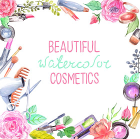 水彩化妆品一套图片