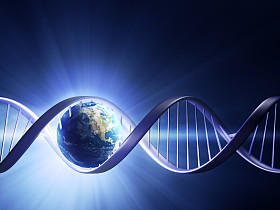 发光地球 dna 链照片