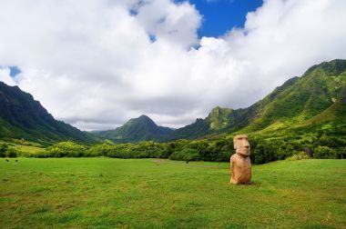 kualoa 牧場(chǎng)上復(fù)活節(jié)島頭