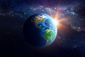 在外层空间行星地球图片