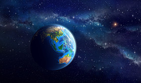 地球在太空深处