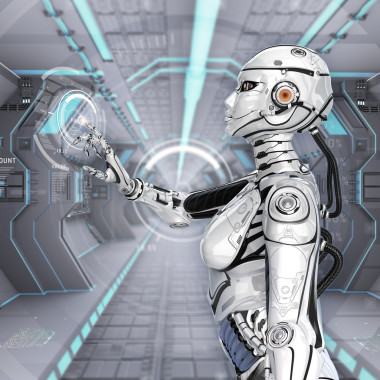 kvinnliga h?g detaljerad robot