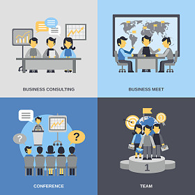 会议组平面图片