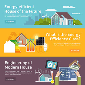 节能的房子横幅