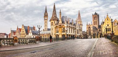 全景图像的中世纪比利时根特