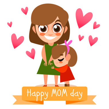 母亲节快乐一天明信片与人.图片