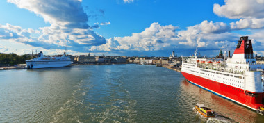 景區(qū)全景圖的赫爾辛基，芬蘭