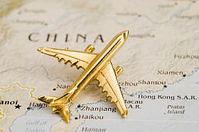 中国上空的飞机