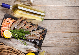 新鲜的生海食品用香料