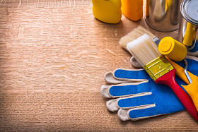 戴上防护手套工作工具照片