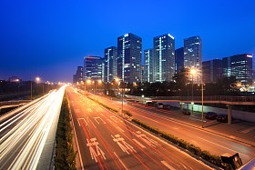 北京的夜交通图片