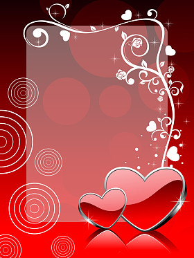 矢量爱情主题贺卡