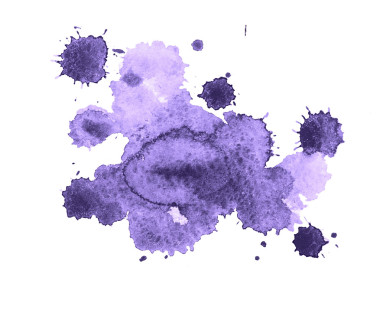 抽象水彩水彩画手绘蓝色滴溅染色艺术颜料在白色背景插图