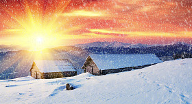 冬季景观在山中