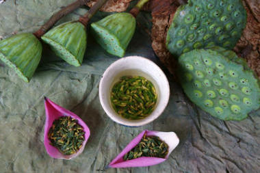 集合蓮花、 種子、 茶葉、 健康食