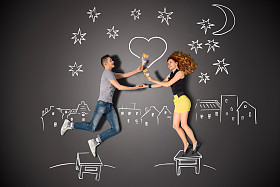 绘画夜晚的天空.图片