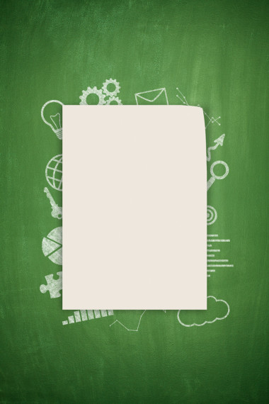 黑色的黑板上的概念