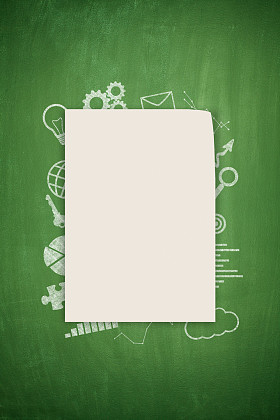 黑色的黑板上的概念