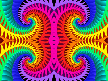 用螺旋图案的彩色的背景。创新设计图稿