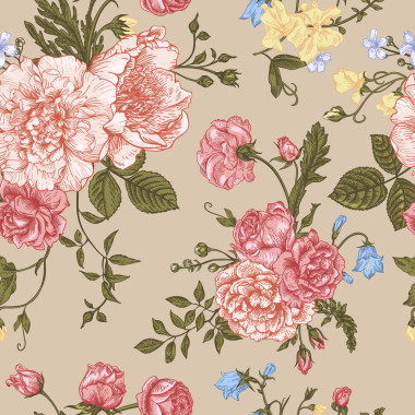 無縫模式與鮮花