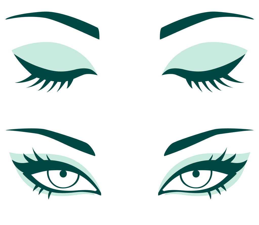 开放和封闭的眼睛图片