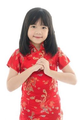 美丽的中国女孩问候