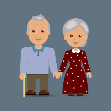 爺爺奶奶在一起