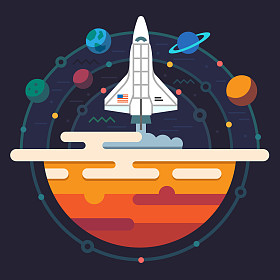 空间图。太阳系的行星图片