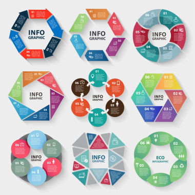 圈出抽象信息圖表照片