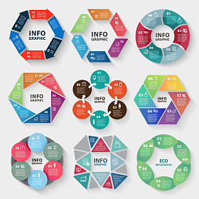 圈出抽象信息图表照片