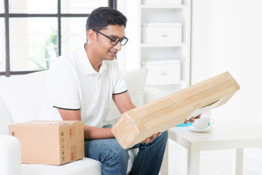 收到快递包裹图片