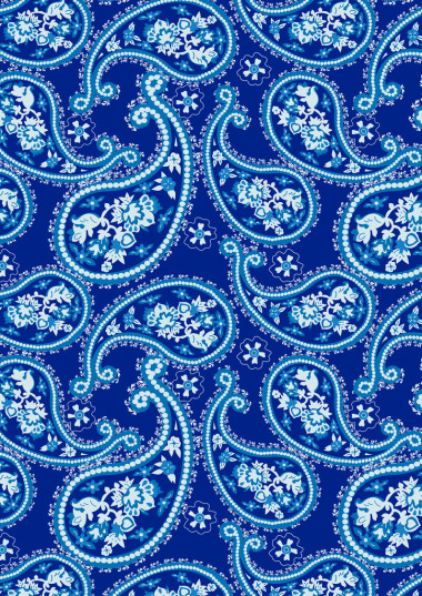 藍(lán)色佩斯利圖案圖片