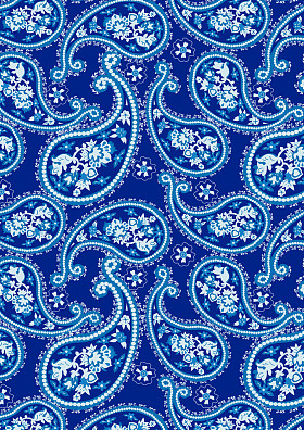 蓝色佩斯利图案图片